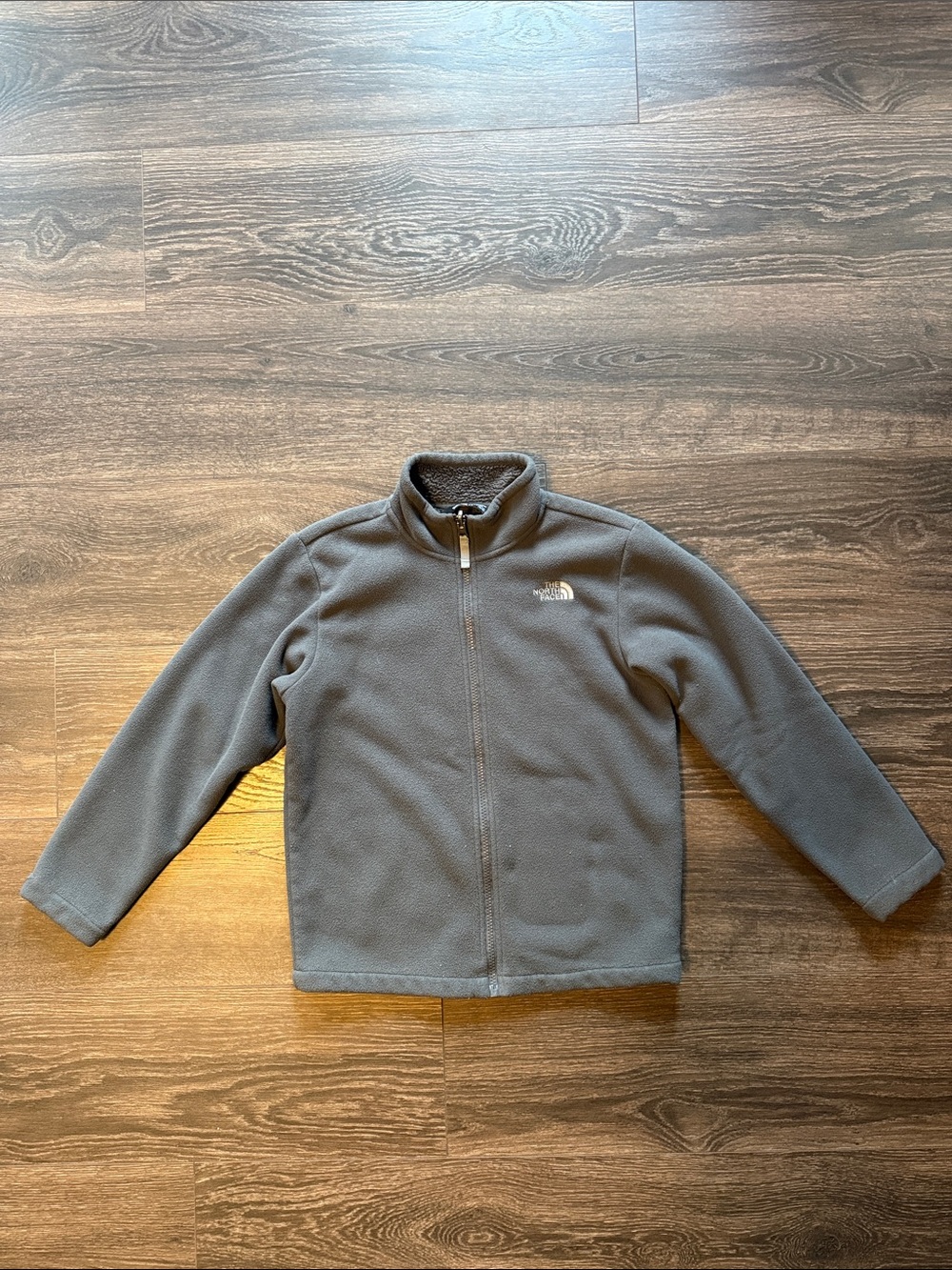 The North Face Gray Kids Full-Zip Fleece Jacket